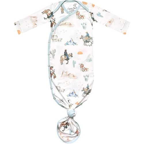 Copper Pearl Newborn Knotted Gown Boone