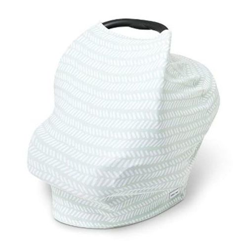 Simka Rose 6-in-1 Nursing Cover & Baby Carseat Cover, Sage Chevron