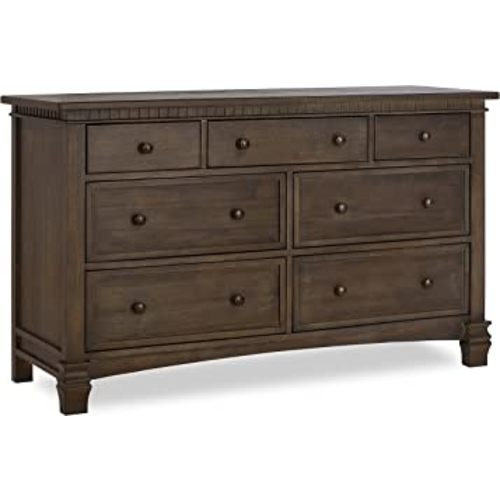 Evolur Cheyenne and Santa Fe Double Dresser, Antique Brown, 54x33x20.3 Inch (Pack of 1)