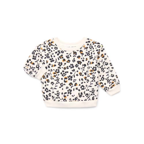 Garanimals Baby Girls Printed Fleece Sweatshirt with Long Sleeves, Sizes 6-24 Months