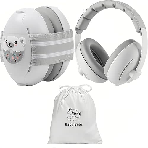 BOENFU Noise Cancelling Headphones for Babies and Toddlers up to 48 Months, 2 in 1 Adjustable Ear Muffs Noise Protection