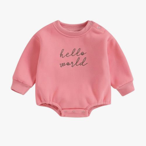 VISGOGO Newborn Infant Baby Boy Girls Oversized Romper Little Dude Sweater Onesie Coming Home Outfit Neutral Clothes