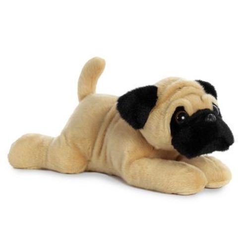 Aurora Medium Pug-ger Flopsie Adorable Stuffed Animal Brown 12"