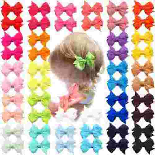 JOYOYO 50Pcs 25 Colors in Pairs Tiny 2" Baby Hair Bows Fully Covered Barrettes Clips for Little Girls Infants Toddlers