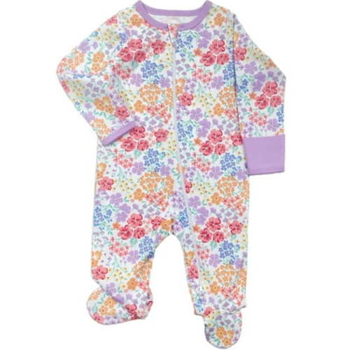 Wonder Nation Baby Gender Neutral Zip Front Footed Sleep N Play Pajamas, Sizes Preemie-6/9 Months