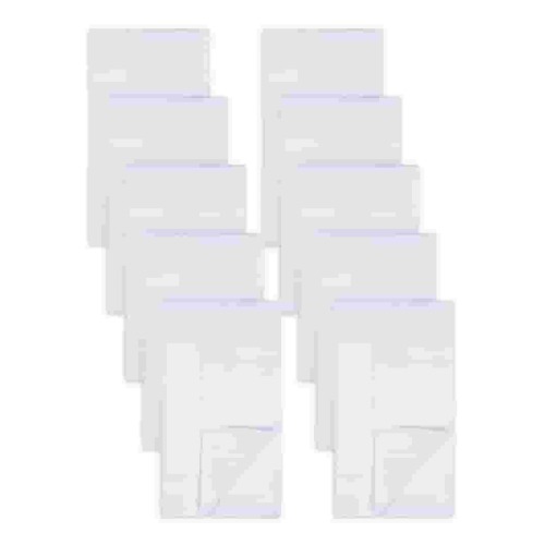 Gerber 10 Pack Prefold White Cloth Diapers - 14" x 20" Newborn Diapers – Soft, Absorbent 3-Ply 100% Cotton