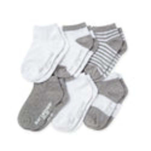 Solid & Stripes Organic Cotton Baby Ankle Socks 6 Pack – Burt's Bees Baby