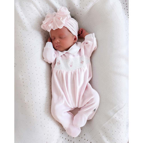 Smocked Classic Toys Sleepsuit - Pink