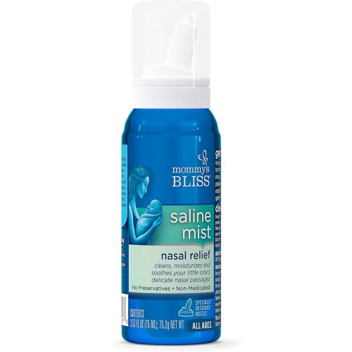 Mommy's Bliss Soothing Saline Mist Nasal Relief, Non-Medicated and No Preservatives - 2.53 FL OZ Bottle