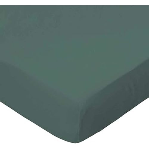 SheetWorld Baby Fitted Bassinet Sheet 15 x 33 inches, 100% Cotton Woven Sheet, Unisex Boy Girl, Hunter Green Woven, Made in USA