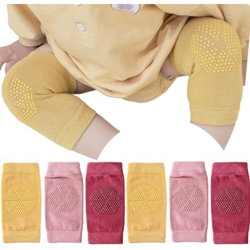 SANPAN Baby Knee Pads for Crawling(5 Pairs),Cute Baby Crawling Knee Pads,Protect Baby's Knees and Help Babies to Crawl