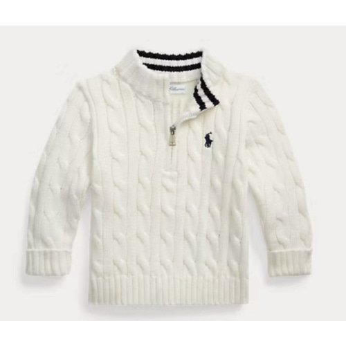 Cable-Knit Cotton Quarter-Zip Sweater | Ralph Lauren