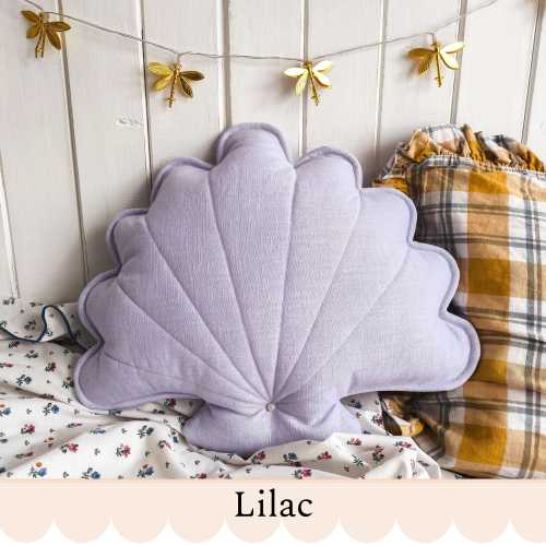 Linen Seashell Cushion, sea pillow, shell pillow, marine cushion