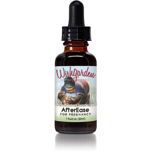 WishGarden Herbs - AfterEase, Organic Herbal Supplements for After Birth Pains, Soothes Normal and Temporary Afterbirth Contractions (1 Ounce Dropper)