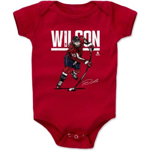500 LEVEL Tom Wilson Washington Hockey Baby Infant One Piece Bodysuit (3-24 Months) - Tom Wilson Hyper - 3-6 Months - Red