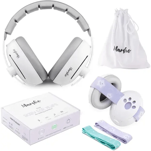 Baby Ear Muffs Noise Protection | Premium 2-in-1 Baby Headphones for Noise | Soft Straps for Infants & Headband for Toddler Ear Protection | Baby Noise Cancelling Headphones | Kids Ear Protection