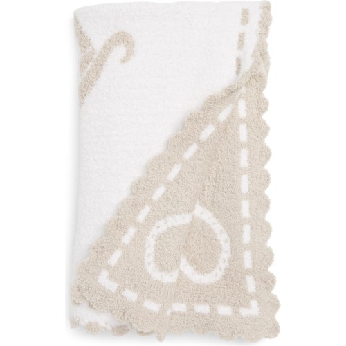 Barefoot Dreams® Receiving Blanket, Stone/ White Circle