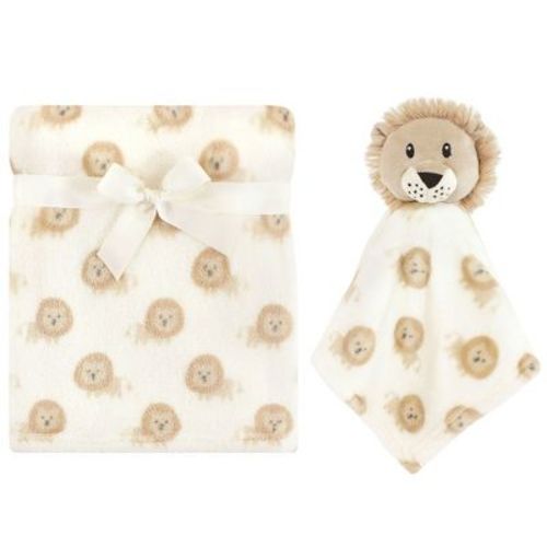 Hudson Baby Infant Boy Plush Blanket with Security Blanket, Lion, One Size