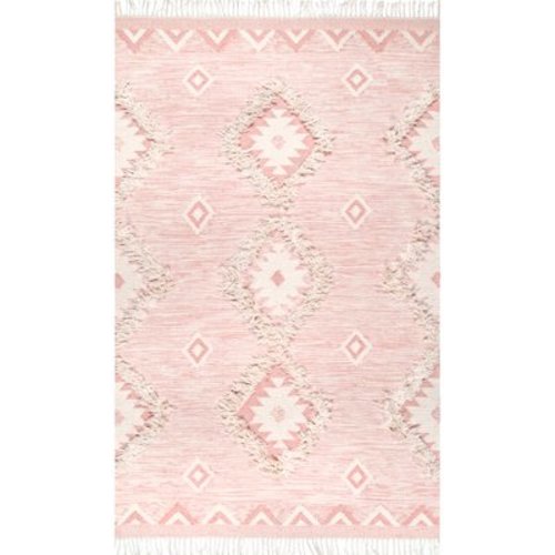 nuLOOM Savannah Moroccan Fringe Area Rug, 6' x 9', Pink