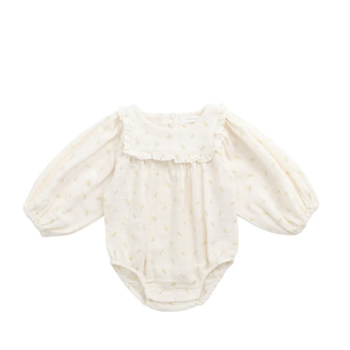 Organic Cotton Muslin Frances Playsuit - Vintage Ditsy – Jamie Kay USA