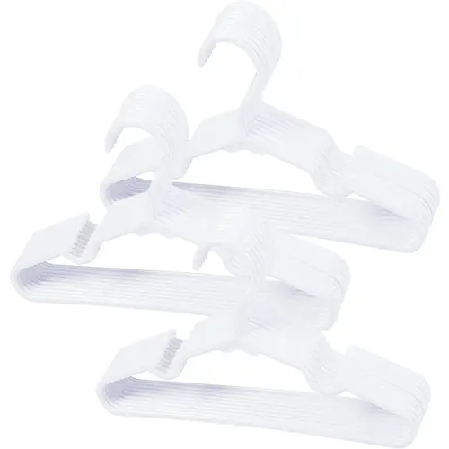 VIIBASE 30-Piece White Baby Nursery Closet Hangers, Non-Slip Laundry Infant Pant Hanger for Newborn Clothes Gift, Ultra-Thin Plastic Hanger for Girl Boy Toddler Kid