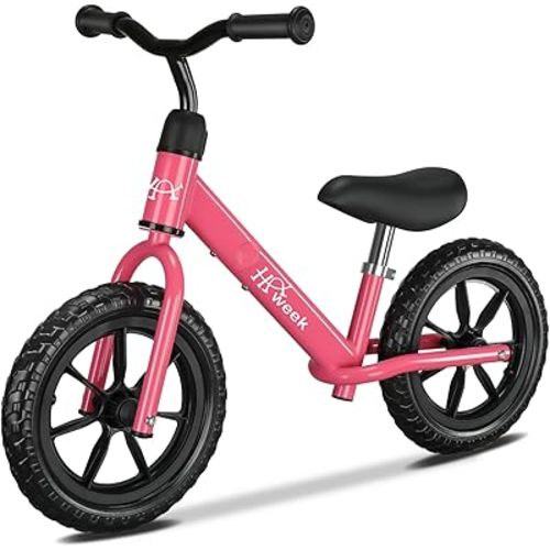 Toddler Balance Bike 12” No Pedal Training Bicycle for Kids 24 Months to 5 Years Tool-Free Adjustments Seat and Handlebar Best Gift for 2-5 Boys Girls