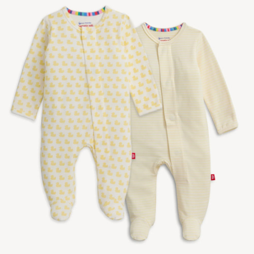 Magnetic 2-Pack Footie Many Ducks / Provence Stripe