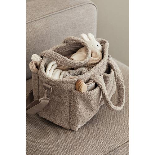 TEDDY FLEECE DIAPER BAG