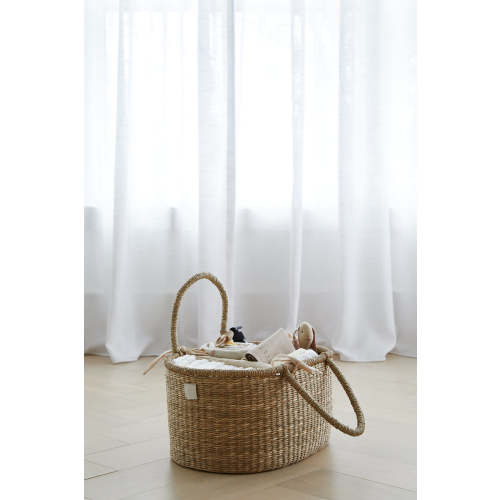 Baby Diaper Caddy Organizer "ROSA" Handmade & Natural by BEBE BASK® – BEBE BASK