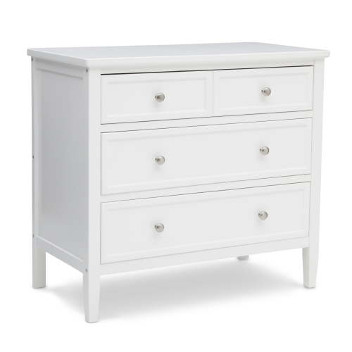Delta Children Epic 3 Drawer Dresser with Interlocking Drawers - Greenguard Gold Certified, White