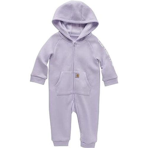 Carhartt baby-girls Long-sleeve Hooded Zip-up Footless Jumpsuit One-piece Hoodie