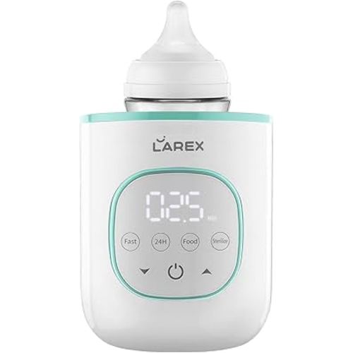 LAREX Bottle Warmer, Fast Baby Bottle Warmer for Breastmilk and Formula, with Timer and Accurate Temp Control, 8-in-1 Baby Milk Warmer BPA Free with Digital Display, Bottle Warmers for All Bottles