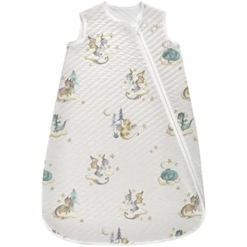 vvfelixl Bright Funny Dinosaurs Baby Sleeping Bag Sleep Sack,Baby Wearable Blanket Sleep Suit for 0-6 Months