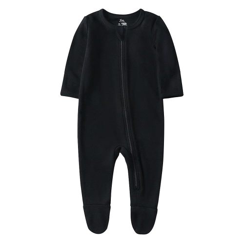O2 BABY Baby Boys Girls Organic Cotton Zip-Front Sleeper Pajamas, Footed Sleep 'n Play