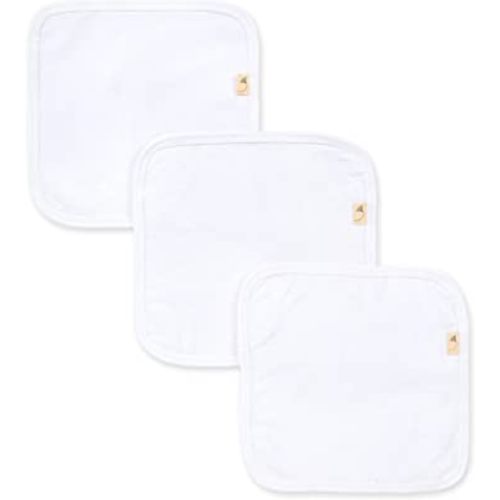 Burt's Bees Baby Infant Washcloths, 100% Organic Cotton, Soft and Super Absorbent Knit Terry Wash Cloth - 3 Pack Set