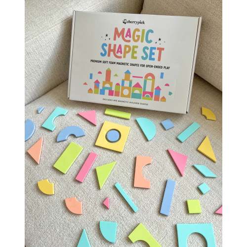 Magic Shape Set - Soft Foam Magnetic Shapes for Building and Play