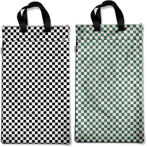 Mama Koala Reusable Hanging Wet Dry Bags for Baby Items, Cloth Diapers, Swimsuits, Travel, Gym Clothes, Beach, Pump Parts, Toiletries, Two Zippered Pockets, 2 Pack (W009L)