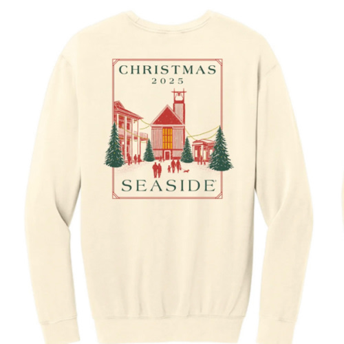 2025 Ivory Lightweight Seaside Christmas Sweatshirt