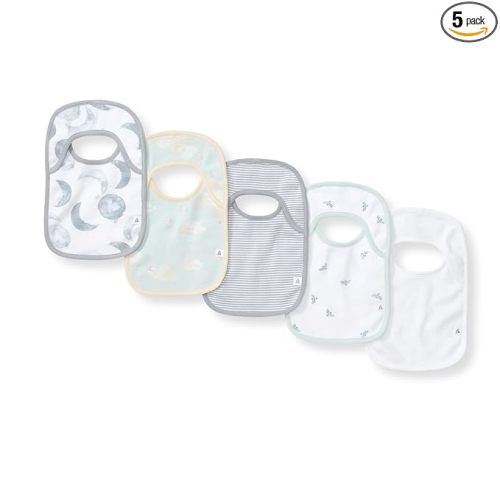 Burt’s Bees Baby Organic Baby Bibs – 100% Cotton Newborn Infant Bibs for Baby Boys & Girls