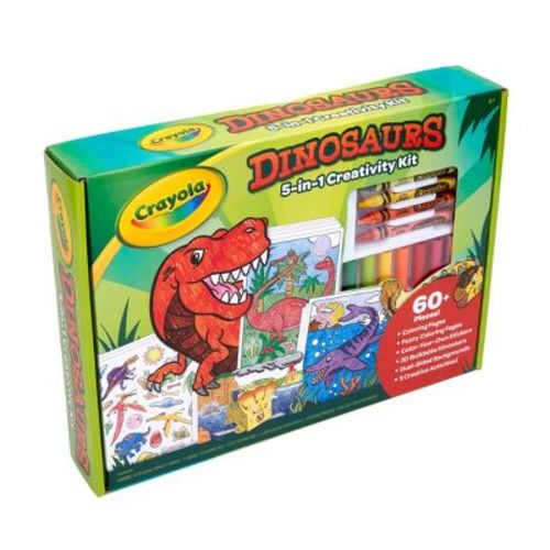 Crayola Dinosaurs Creativity Kit: Dinosaur Coloring Pages & Crayons for Kids, Drawing & Coloring Craft Activity, Ages 4+