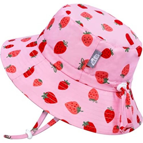 JAN & JUL Girls' Adjustable Water Repellent Bucket Sun-hat 50+ UPF