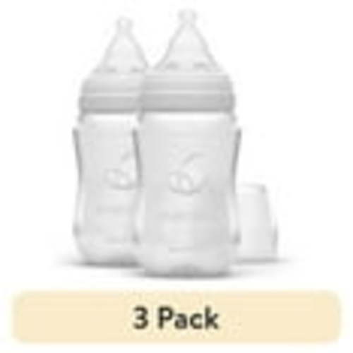 (3 pack) Evenflo Balance Wide Baby Bottles, Platinum White Color 9oz 2 Count