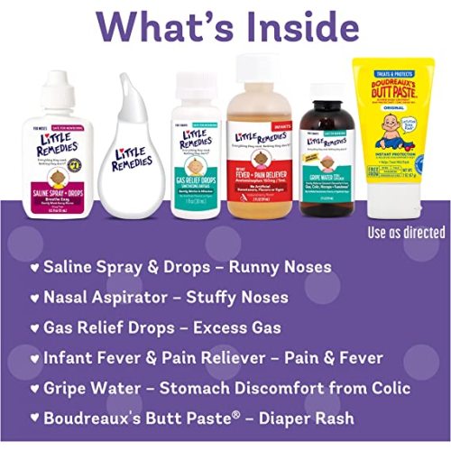 Little Remedies New Baby Essentials Kit, 6 Piece Kit for Baby's Nose and Tummy - 6 Piece Set (Pack of 1)