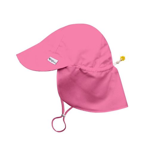 Green Sprouts Baby/toddler Upf 50+ Eco Flap Hat - Hot Pink - 0/6 Months