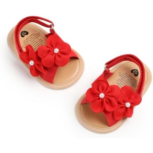 Infant Baby Boys Girls Sandals Summer Baby Wedding Dress Flat Shoes Newborn Crib Shoes First Walkers Prewalkers Shoes