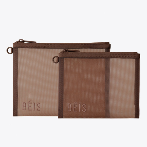 BÉIS The Mesh Pouch Set of 2 (Maple)