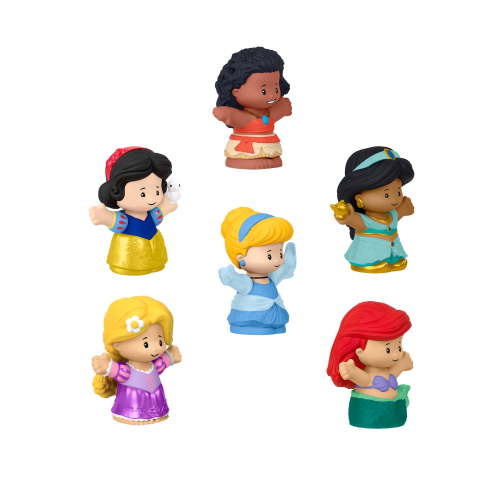 Fisher-Price Little People Disney Princess Figure Pack, 6 Characters for Toddlers & Kids