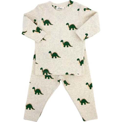 Dinosaur Print Two Piece Set, Malt - Oh Baby! | Maisonette 3-6m