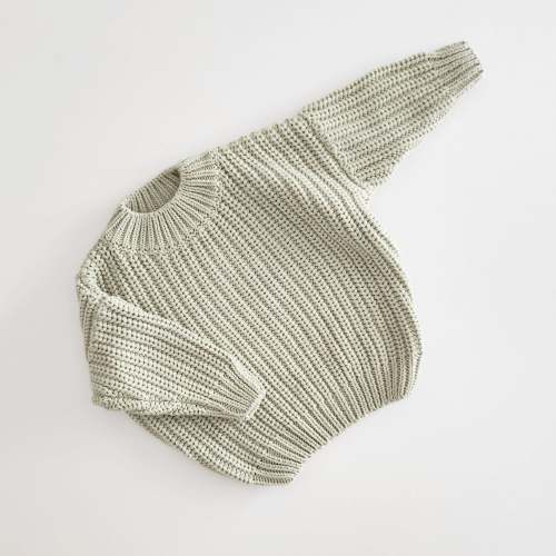Kids Chunky Cotton Knit Sweater 6-12 MONTHS