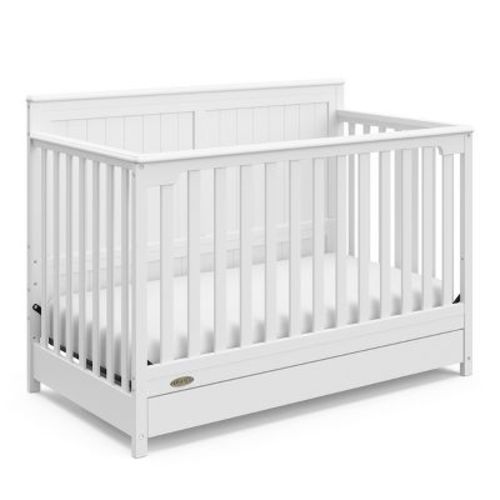Graco Hadley 5-in-1 Convertible Crib With Drawer - Pebble Gray